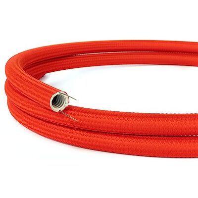 Creative Tube, tube flexible avec revêtement tissu Effet Soie Rouge RM09, diamètre 20 mm - Publicité Creative Tube, tube flexible avec revêtement tissu Effet Soie Rouge RM09, diamètre 20 mm - Publicité