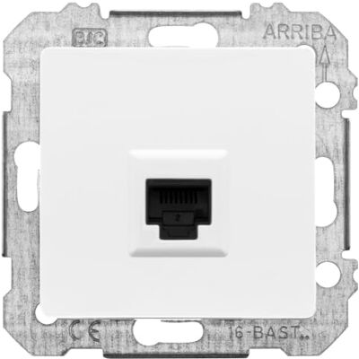 Siemens Prise RJ45 Delta Mega – Catégorie 6 encastrée blanche avec support et mécanisme, réseau Internet et multimédia - Publicité Siemens Prise RJ45 Delta Mega – Catégorie 6 encastrée blanche avec support et mécanisme, réseau Internet et multimédia - Publicité