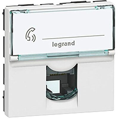 Legrand Prise téléphone RJ 12 2 modules Mosaic - Publicité Legrand Prise téléphone RJ 12 2 modules Mosaic - Publicité