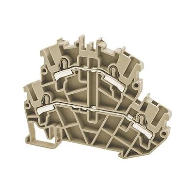 IMO Borne de jonction deux étages à ressort 2,5mm² pas 5mm beige type PushFit - Publicité IMO Borne de jonction deux étages à ressort 2,5mm² pas 5mm beige type PushFit - Publicité