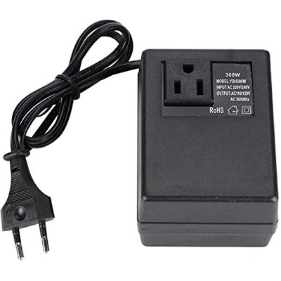 Kuuleyn Convertisseur de Prise UE, Adaptateur de Prise de Voyage, convertisseur de Tension de transformateur de Puissance Noir 300W AC 220V à 110V Adaptateur de Prise UE(UE) - Publicité Kuuleyn Convertisseur de Prise UE, Adaptateur de Prise de Voyage, convertisseur de Tension de transformateur de Puissance Noir 300W AC 220V à 110V Adaptateur de Prise UE(UE) - Publicité