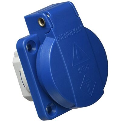 Mennekes 101700021 Bases Schuko 16 A / 230 V Prises de courant, IP 54 Degré de protection Bleu - Publicité Mennekes 101700021 Bases Schuko 16 A / 230 V Prises de courant, IP 54 Degré de protection Bleu - Publicité