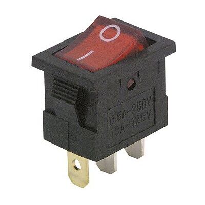 MC POWER Mini interrupteur à bascule, 3 pôles, rouges pour interrupteur à bascule AC 250 V/6,5 A, 2 positions : ON/OFF - Publicité MC POWER Mini interrupteur à bascule, 3 pôles, rouges pour interrupteur à bascule AC 250 V/6,5 A, 2 positions : ON/OFF - Publicité