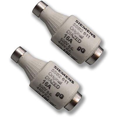 Lot de 2 Siemens Indus. Sector DIAZED Fusible GL DII E27 16 A 500 V 5sb261 – VPE = 2 pièces - Publicité Lot de 2 Siemens Indus. Sector DIAZED Fusible GL DII E27 16 A 500 V 5sb261 – VPE = 2 pièces - Publicité