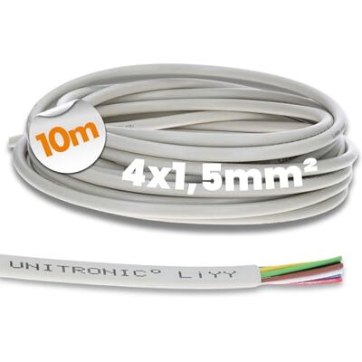 Lapp 0028804 UNITRONIC LiYY Câble de données en PVC 4 x 1,5 mm² I Câble de signal I Câble de sonnette I Rallonge LED 4 fils 10 m - Publicité Lapp 0028804 UNITRONIC LiYY Câble de données en PVC 4 x 1,5 mm² I Câble de signal I Câble de sonnette I Rallonge LED 4 fils 10 m - Publicité