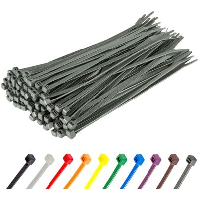 GOCABLETIES Serre-câble Argent/gris 100 pièces 200 mm x 2,5 mm Kit résistant aux UV - Publicité GOCABLETIES Serre-câble Argent/gris 100 pièces 200 mm x 2,5 mm Kit résistant aux UV - Publicité