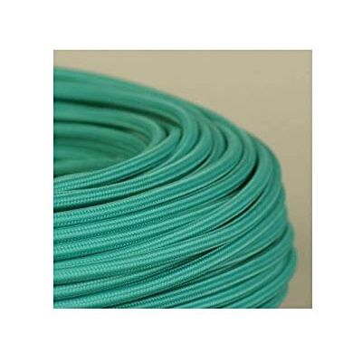 Desineo Fil électrique tissé de Couleur Emeraude Vintage Look Retro en Tissu - Publicité Desineo Fil électrique tissé de Couleur Emeraude Vintage Look Retro en Tissu - Publicité