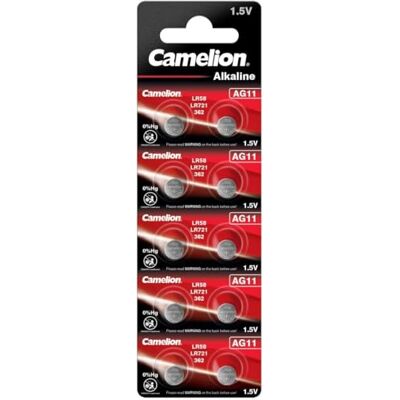 CAMELION Pack de 10 Piles Alcaline AG11/LR58/LR721/362 0% Mercury/HG - Publicité CAMELION Pack de 10 Piles Alcaline AG11/LR58/LR721/362 0% Mercury/HG - Publicité