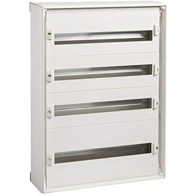 Schneider Electric 08004 Acier Coffret Pack Saillie pour Appareillage Modulaire, 4 Rangées, 12 Modules, 780 mm Hauteur x 555 mm Largeur x 157 mm Profondeur, 160 A Courant, 50/60 Hz, Blanc - Publicité Schneider Electric 08004 Acier Coffret Pack Saillie pour Appareillage Modulaire, 4 Rangées, 12 Modules, 780 mm Hauteur x 555 mm Largeur x 157 mm Profondeur, 160 A Courant, 50/60 Hz, Blanc - Publicité