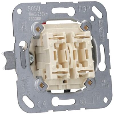 Jung 505U Mécanisme interrupteur double 10 AX / 250 V ~Double interrupteur SA - Publicité Jung 505U Mécanisme interrupteur double 10 AX / 250 V ~Double interrupteur SA - Publicité