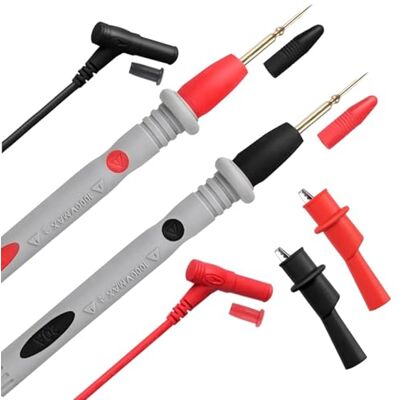ULTRICS Câble de Test pour Multimètre, Kit de Fils de Tests pour Multimètres Contient des Pinces Crocodiles, Sondes, Prises en U, Broches de Tests, Broches d'extension, Sonde de Test pour Multimètre - Publicité ULTRICS Câble de Test pour Multimètre, Kit de Fils de Tests pour Multimètres Contient des Pinces Crocodiles, Sondes, Prises en U, Broches de Tests, Broches d'extension, Sonde de Test pour Multimètre - Publicité