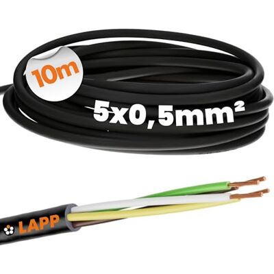 Lapp 1030258 LiYY Câble de commande en PVC 5 x 0,5 mm² noir I Câble LED 5 fils I Câble de données I Câble de signal I Câble soudable - Publicité Lapp 1030258 LiYY Câble de commande en PVC 5 x 0,5 mm² noir I Câble LED 5 fils I Câble de données I Câble de signal I Câble soudable - Publicité
