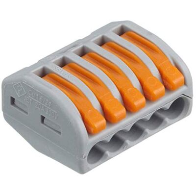 WAGO 222–415 5-Port Levier Bornes Connecteurs – Gris (lot de 5) - Publicité WAGO 222–415 5-Port Levier Bornes Connecteurs – Gris (lot de 5) - Publicité