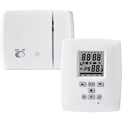 Electraline 59218 Thermostat digital sans fils avec récepteur radio - Publicité Electraline 59218 Thermostat digital sans fils avec récepteur radio - Publicité