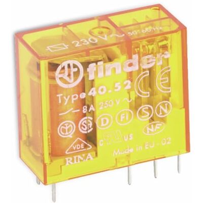 Finder Relais F4052-AC230 230 V 8 A 28 K DPDT 40.52 Series - Publicité Finder Relais F4052-AC230 230 V 8 A 28 K DPDT 40.52 Series - Publicité