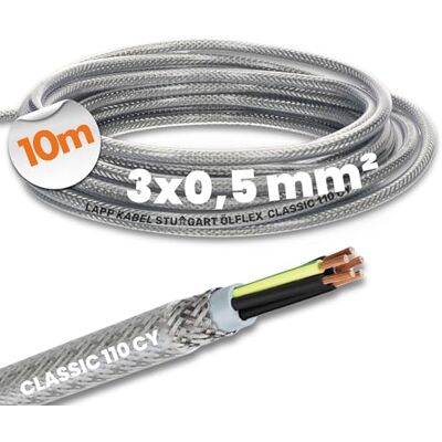 Lapp 1135003 Olflex Classic 110 CY Câble de commande blindé 3 x 0,5 mm² avec conducteur de protection vertjaune I Câble blindé 3 fils I Câble de commande 3 fils avec blindage I Gaine extérieure - Publicité Lapp 1135003 Olflex Classic 110 CY Câble de commande blindé 3 x 0,5 mm² avec conducteur de protection vertjaune I Câble blindé 3 fils I Câble de commande 3 fils avec blindage I Gaine extérieure - Publicité
