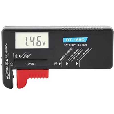 CAM2 Testeur de batterie BT-168D Testeur de batterie numérique pour AA, AAA, C, D, PP3, 9V, 1.5V, piles et piles bouton - Publicité CAM2 Testeur de batterie BT-168D Testeur de batterie numérique pour AA, AAA, C, D, PP3, 9V, 1.5V, piles et piles bouton - Publicité