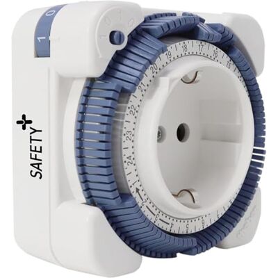 Theben 0260833 Safety-Plus Minuteur analogique Prise de courant analogique Minuterie analogique Avec programme quotidien Protection de contact accrue 230 V CA - Publicité Theben 0260833 Safety-Plus Minuteur analogique Prise de courant analogique Minuterie analogique Avec programme quotidien Protection de contact accrue 230 V CA - Publicité