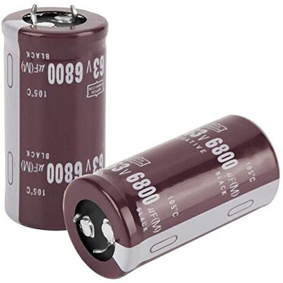 Vikye Condensateur Electrolytique 2,5 x 5 cm, 2pcs 63V 6800uF Condensateur Pour Le Blocage, Couplage, Dérivation, Filtrage, Circuit D'accord, Conversion D'énergie, Circuit De Commande - Publicité Vikye Condensateur Electrolytique 2,5 x 5 cm, 2pcs 63V 6800uF Condensateur Pour Le Blocage, Couplage, Dérivation, Filtrage, Circuit D'accord, Conversion D'énergie, Circuit De Commande - Publicité