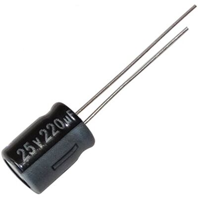 AERZETIX : 10x Condensateur électrolytique Chimique 220µF ± 20% 25V THT 105°C 2000h Ø8x12mm Radial - Publicité AERZETIX : 10x Condensateur électrolytique Chimique 220µF ± 20% 25V THT 105°C 2000h Ø8x12mm Radial - Publicité