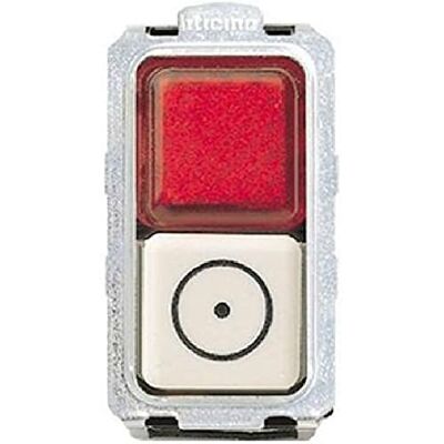 Bticino 5057R Bouton magique + douille 24 V, rouge - Publicité Bticino 5057R Bouton magique + douille 24 V, rouge - Publicité