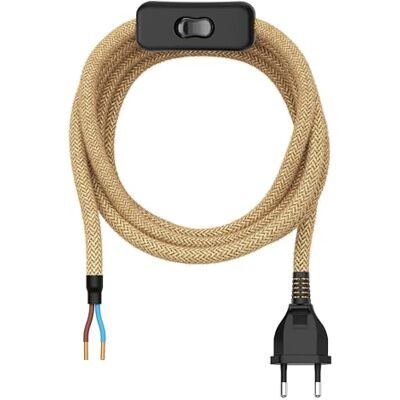 ledscom.de Prise européenne type C avec câble textile, interrupteur, 2 m, beige, 2 x 0,75 mm². Publicité ledscom.de Prise européenne type C avec câble textile, interrupteur, 2 m, beige, 2 x 0,75 mm². Publicité