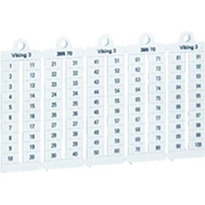 Legrand 039510 Viking3 Plaque Repères à Lecture Horizontale pour Bloc de Jonction, Chiffres 1 à 100, Pas 5mm - Publicité Legrand 039510 Viking3 Plaque Repères à Lecture Horizontale pour Bloc de Jonction, Chiffres 1 à 100, Pas 5mm - Publicité