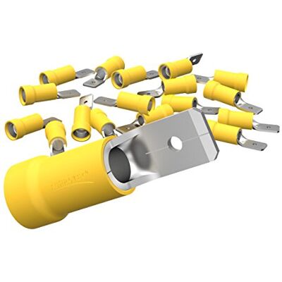 AUPROTEC 25x Connecteurs à plat 4,0-6,0 mm² jaune/Largeur de connexion 6,3 mm Connecteur mâle partiel en PVC MDD Connecteur de câble en laiton étamé - Publicité AUPROTEC 25x Connecteurs à plat 4,0-6,0 mm² jaune/Largeur de connexion 6,3 mm Connecteur mâle partiel en PVC MDD Connecteur de câble en laiton étamé - Publicité
