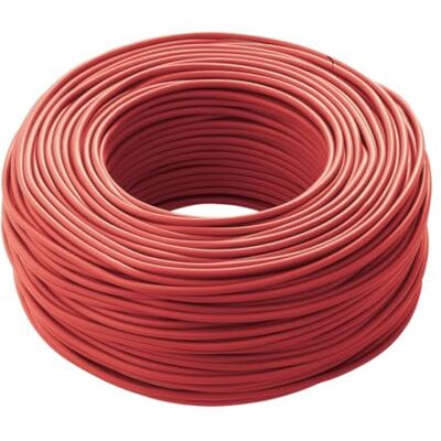 Electron cordon, câble électrique, 25 mètres, 1,5 mm² mm2, 1 x 1,5 mm, couleur rouge, cuivre, fil unipolaire, conforme CPR, FS17, idéal pour la rénovation électrique pour les maisons et les appartements - Publicité Electron cordon, câble électrique, 25 mètres, 1,5 mm² mm2, 1 x 1,5 mm, couleur rouge, cuivre, fil unipolaire, conforme CPR, FS17, idéal pour la rénovation électrique pour les maisons et les appartements - Publicité