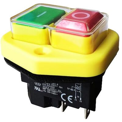 GENERIC KJD17B KEDU Interrupteur à Bouton-Poussoir Électromagnétique Imperméable à L'eau Commutateurs Industriels Pour Outils Électriques 4 Broches - Publicité GENERIC KJD17B KEDU Interrupteur à Bouton-Poussoir Électromagnétique Imperméable à L'eau Commutateurs Industriels Pour Outils Électriques 4 Broches - Publicité