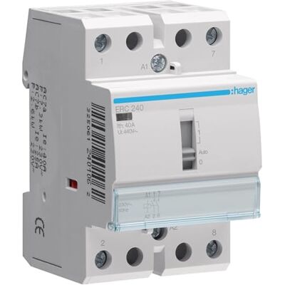 Hager Contactor manual, 40A, 2NA, 230V - Publicité Hager Contactor manual, 40A, 2NA, 230V - Publicité