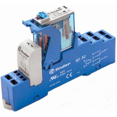 Finder 4C.52.9.024.0050 Module relais Tension nominale: 24 V/DC Courant de commutation (max.): 8 A 2 inverseurs (RT) 1 pc(s) - Publicité Finder 4C.52.9.024.0050 Module relais Tension nominale: 24 V/DC Courant de commutation (max.): 8 A 2 inverseurs (RT) 1 pc(s) - Publicité
