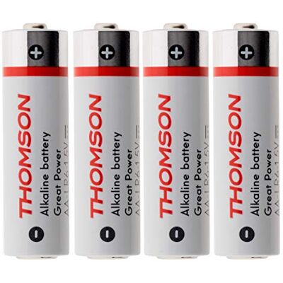 Zenitech Thomson Pack 4 piles alcalines LR06 AA 1,5 V - Publicité Zenitech Thomson Pack 4 piles alcalines LR06 AA 1,5 V - Publicité