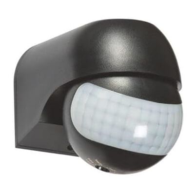 SILAMP Détecteur de Mouvement étanche 180° IP54 Noir - Publicité SILAMP Détecteur de Mouvement étanche 180° IP54 Noir - Publicité