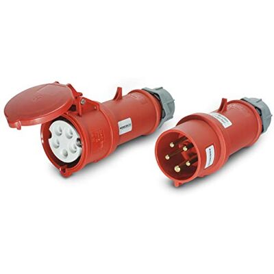 Mennekes Lot de connecteurs et connecteurs CEE 400 V/32 A 5 p IP44 avec inverseur de phase - Publicité Mennekes Lot de connecteurs et connecteurs CEE 400 V/32 A 5 p IP44 avec inverseur de phase - Publicité