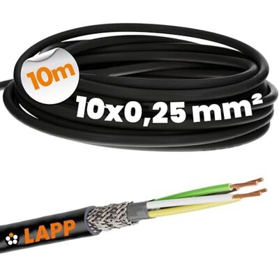 Lapp 1030480 LiYCY Câble de commande blindé 10 m x 0,25 mm² I Résistant aux UV I Câble de signal 10 fils I Câble de données pour l'extérieur I Câble de soudure I Câble de connexion LED I Câble de - Publicité Lapp 1030480 LiYCY Câble de commande blindé 10 m x 0,25 mm² I Résistant aux UV I Câble de signal 10 fils I Câble de données pour l'extérieur I Câble de soudure I Câble de connexion LED I Câble de - Publicité