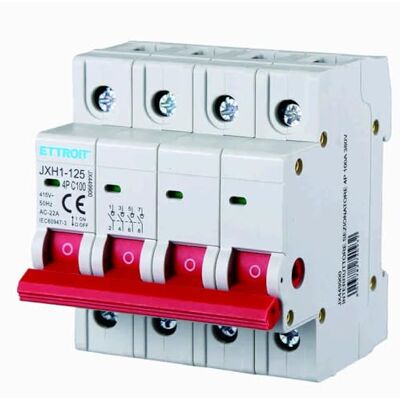 Electron Interrupteur de sectionneur modulaire 100A, 4P 4 pôles, occupe 4 modules DIN, 380 V 415 V AC, interrupteur d'isolation - Publicité Electron Interrupteur de sectionneur modulaire 100A, 4P 4 pôles, occupe 4 modules DIN, 380 V 415 V AC, interrupteur d'isolation - Publicité