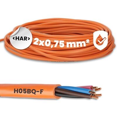 Lapp 10m 0013600 ÖLFLEX 550 P / H05BQ-F 2x0,75mm² Cable de raccordement sans conducteur de protection I machines de chantier, appareils electriques manuels et technique agricole I PUR 2X0,75mm2 orange - Publicité Lapp 10m 0013600 ÖLFLEX 550 P / H05BQ-F 2x0,75mm² Cable de raccordement sans conducteur de protection I machines de chantier, appareils electriques manuels et technique agricole I PUR 2X0,75mm2 orange - Publicité