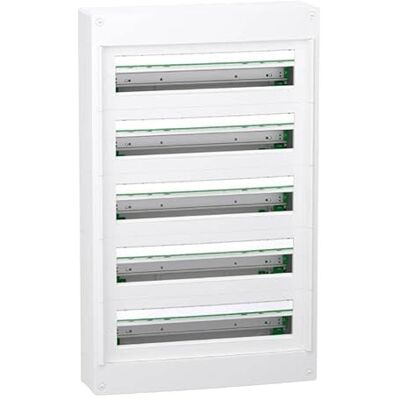 Schneider Electric Coffret en saillie PrismaSeT XS 5 rangées 24 modules Sans porte - Publicité Schneider Electric Coffret en saillie PrismaSeT XS 5 rangées 24 modules Sans porte - Publicité