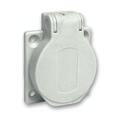 Schneider Socle de prise NF 50x50mm 2P+T 10-16 A IP54 connex. arr. gris PRATIKA - Publicité Schneider Socle de prise NF 50x50mm 2P+T 10-16 A IP54 connex. arr. gris PRATIKA - Publicité