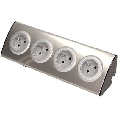 Orno ntowice (Meubles de Prise 4 x 250 V AC, INOX, 1 pièce, Or AE 1340 - Publicité Orno ntowice (Meubles de Prise 4 x 250 V AC, INOX, 1 pièce, Or AE 1340 - Publicité