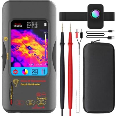 BSIDE SH7A Multimètre Caméra Thermique avec Objectif Macro Imageur Thermique Infrarouge 320X320 & Multimètre Graphique 20000 Comptes TRMS Écran Tactile 1000V 10A pour Fuites Réparation Électronique - Publicité BSIDE SH7A Multimètre Caméra Thermique avec Objectif Macro Imageur Thermique Infrarouge 320X320 & Multimètre Graphique 20000 Comptes TRMS Écran Tactile 1000V 10A pour Fuites Réparation Électronique - Publicité