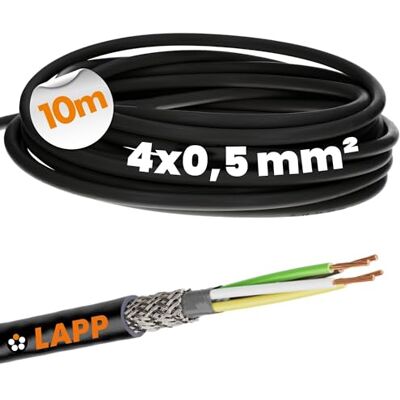 Lapp 1030519 LiYCY Câble de Commande Blindé 4 x 0,5 mm² Signal et Données UV-Résistant pour l'Extérieur, LED et Soudure Raccordement Noir - Publicité Lapp 1030519 LiYCY Câble de Commande Blindé 4 x 0,5 mm² Signal et Données UV-Résistant pour l'Extérieur, LED et Soudure Raccordement Noir - Publicité