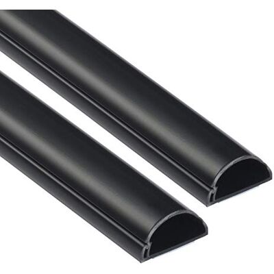 D-line 30x15mm Moulure Décorative en Demi-Cercle 1D3015B-2PK Goulotte Électrique Cache-Câble 2 x 1m Longeurs, Noir - Publicité D-line 30x15mm Moulure Décorative en Demi-Cercle 1D3015B-2PK Goulotte Électrique Cache-Câble 2 x 1m Longeurs, Noir - Publicité