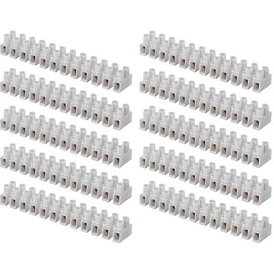 EMOS Lot de 10 bornes de raccordement pour fil de 1,5 mm² à 6 mm², 10 verrous avec 12 pièces, 450 V ~/41 A, blanc, borne de lustre avec fixation à vis, facile à séparer, sans deux côtés - Publicité EMOS Lot de 10 bornes de raccordement pour fil de 1,5 mm² à 6 mm², 10 verrous avec 12 pièces, 450 V ~/41 A, blanc, borne de lustre avec fixation à vis, facile à séparer, sans deux côtés - Publicité
