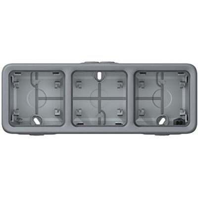 Legrand 069680 Boîtier Étanche à Embouts 3 Postes Horizontaux Plexo Composable IP55, Gris - Publicité Legrand 069680 Boîtier Étanche à Embouts 3 Postes Horizontaux Plexo Composable IP55, Gris - Publicité