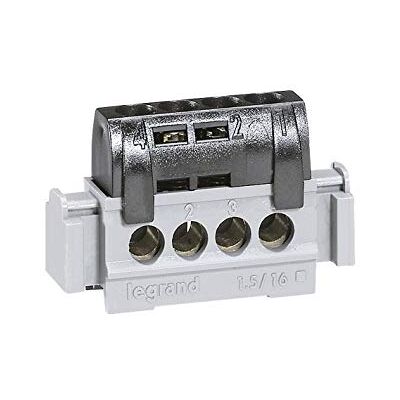 Legrand 004850 Bornier de répartition phase isolé connexions 4x16mm² Clipsable sur rail DIN - Publicité Legrand 004850 Bornier de répartition phase isolé connexions 4x16mm² Clipsable sur rail DIN - Publicité