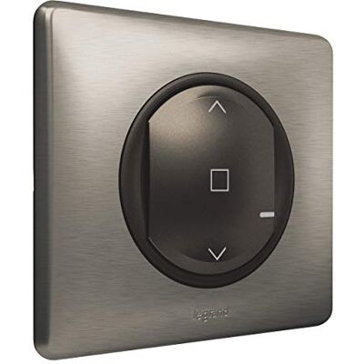 Legrand Commande sans fil pour volet roulant pour installation connectée Céliane with Netatmo avec plaque Métal Tungstène - Publicité Legrand Commande sans fil pour volet roulant pour installation connectée Céliane with Netatmo avec plaque Métal Tungstène - Publicité