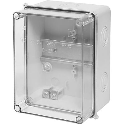 ELEKTRO-PLAST Boîtier de distribution encastré IP55 158 x 118 x 97 mm Transparent TH35 - Publicité ELEKTRO-PLAST Boîtier de distribution encastré IP55 158 x 118 x 97 mm Transparent TH35 - Publicité