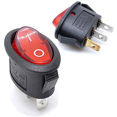 Nobrand 15Pcs KCD1-115 Ovale Lampe Rouge 3 Épingles SPST Bateau Interrupteur À Bascule CA 250V / 6A 125V / 10A - Publicité Nobrand 15Pcs KCD1-115 Ovale Lampe Rouge 3 Épingles SPST Bateau Interrupteur À Bascule CA 250V / 6A 125V / 10A - Publicité